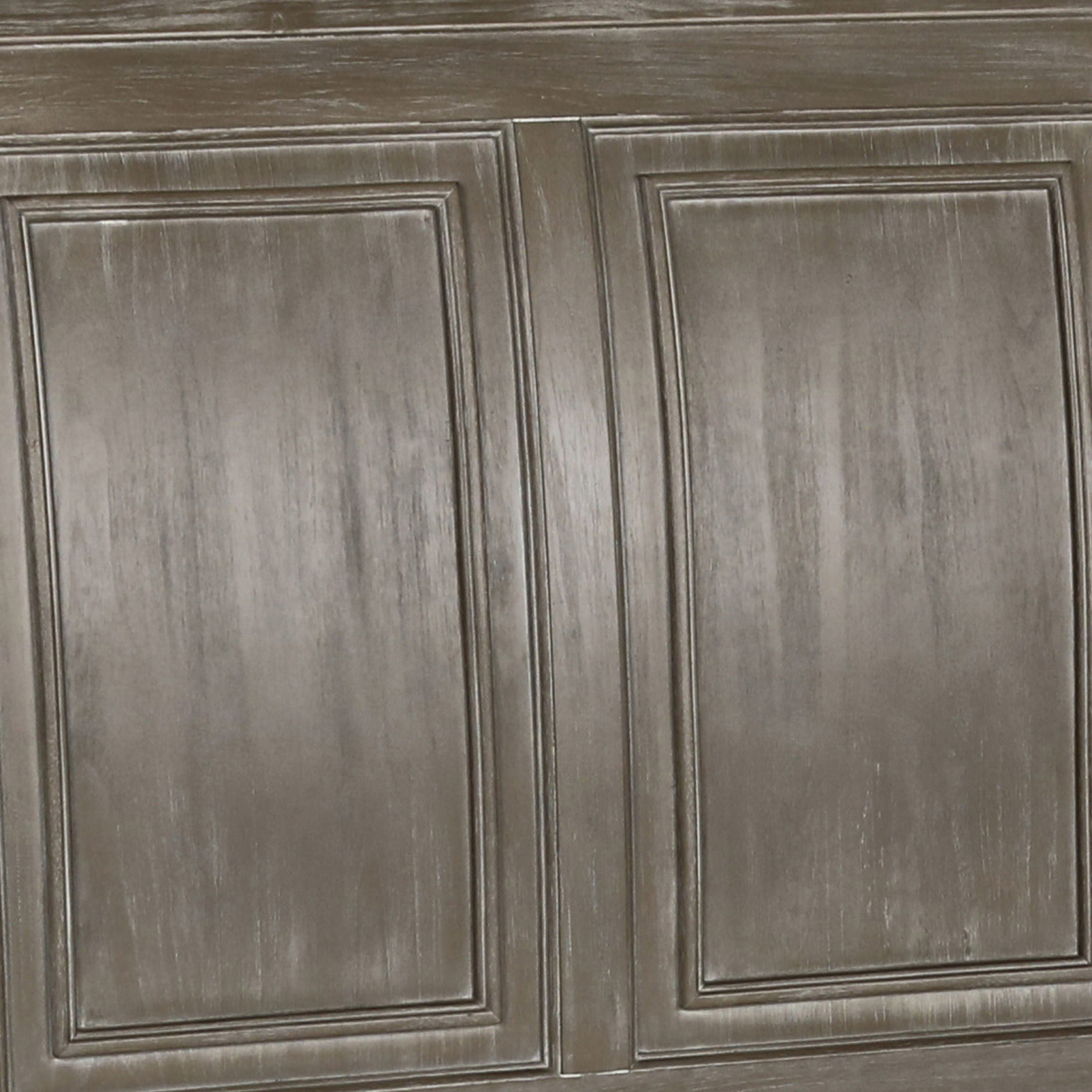 Contemporary Style Wooden Sleigh Design Panel Headboard, Gray- Saltoro Sherpi