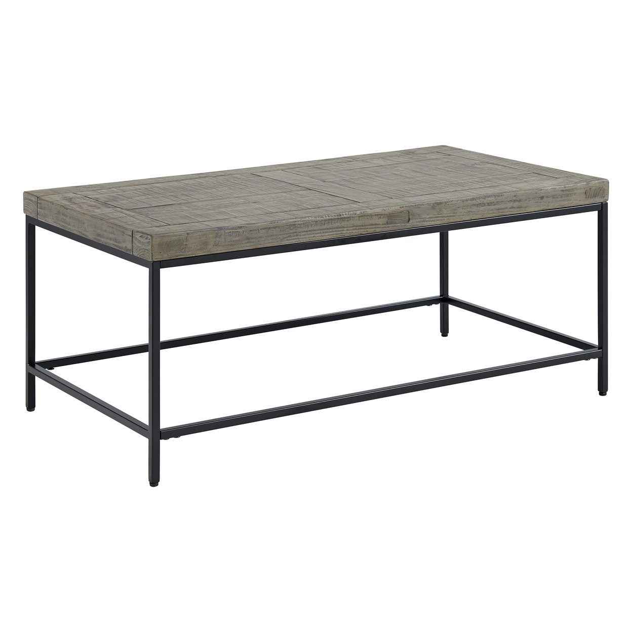 Coffee Table 41 X 23 In Wood Top Metal Base 18 Inch High Home Dcor Living Room
