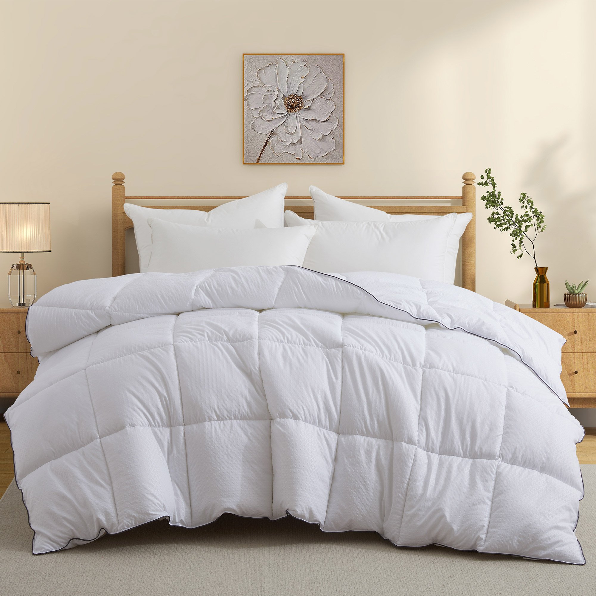 All Seasons Down Alternative Comforter - White, Full/Queen
