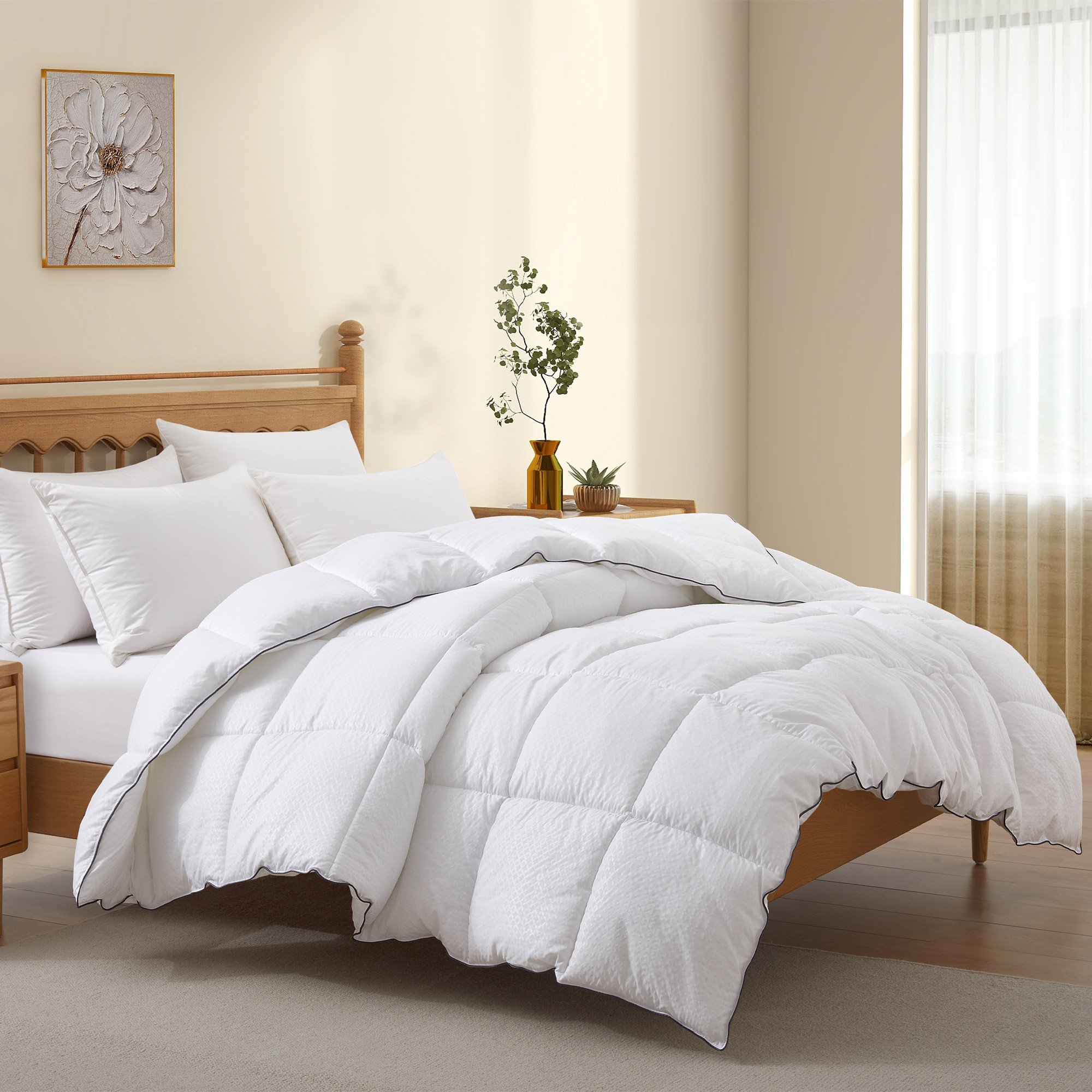 All Seasons Down Alternative Comforter - White, Full/Queen