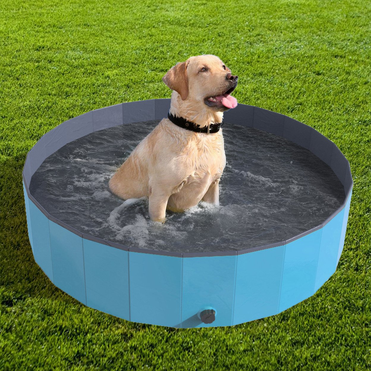 Portable Foldable Pool For Dogs 47-inch Diameter Medium Large Dogs