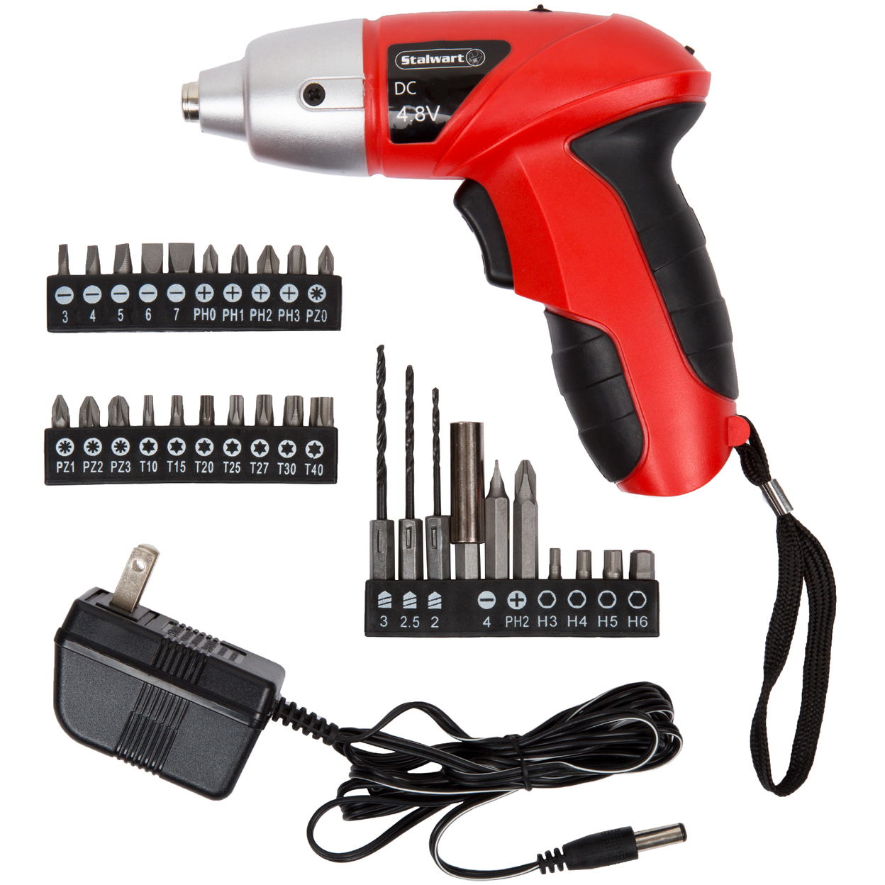 25 Pc 4.8V Cordless Screwdriver With LED Work Light Home Use Rechargeable