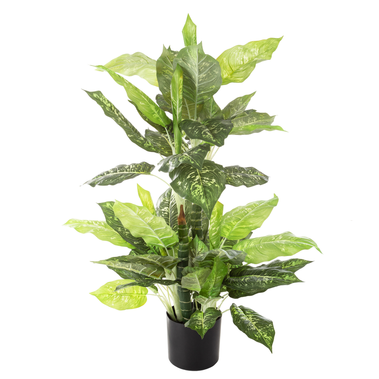 40 Inch Dieffenbachia Faux Plant Indoor Home Accent Decor Leaves Artificial