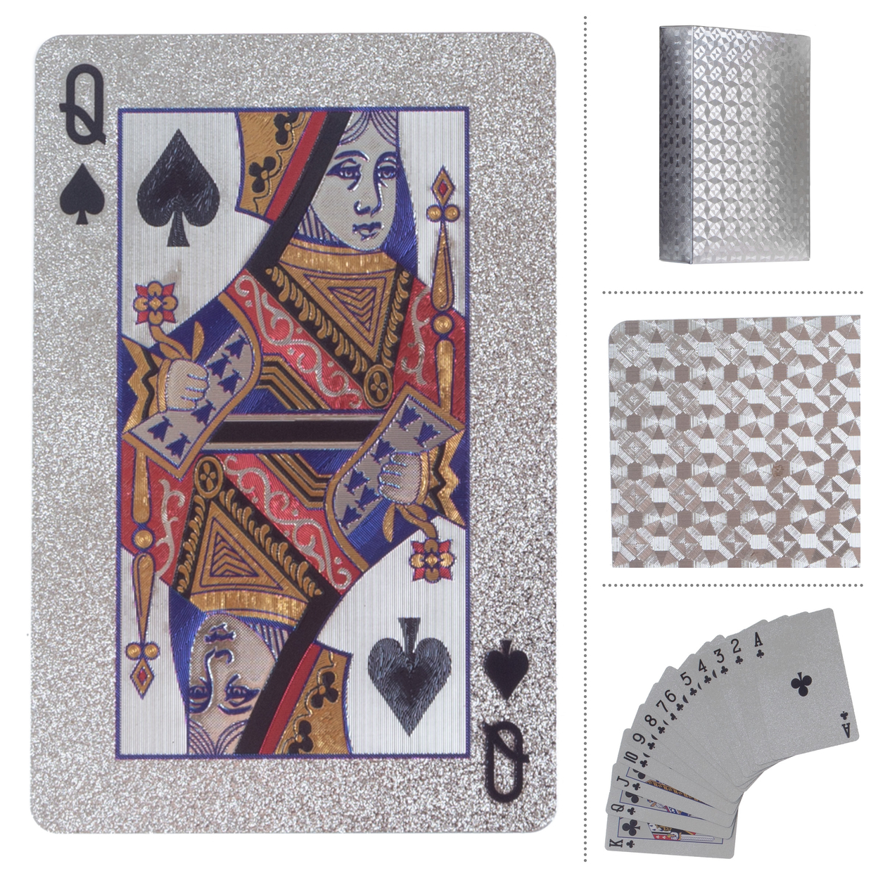4 Pack Play Cards Waterproof Durable Scratch Resistant Poker Bridge Size