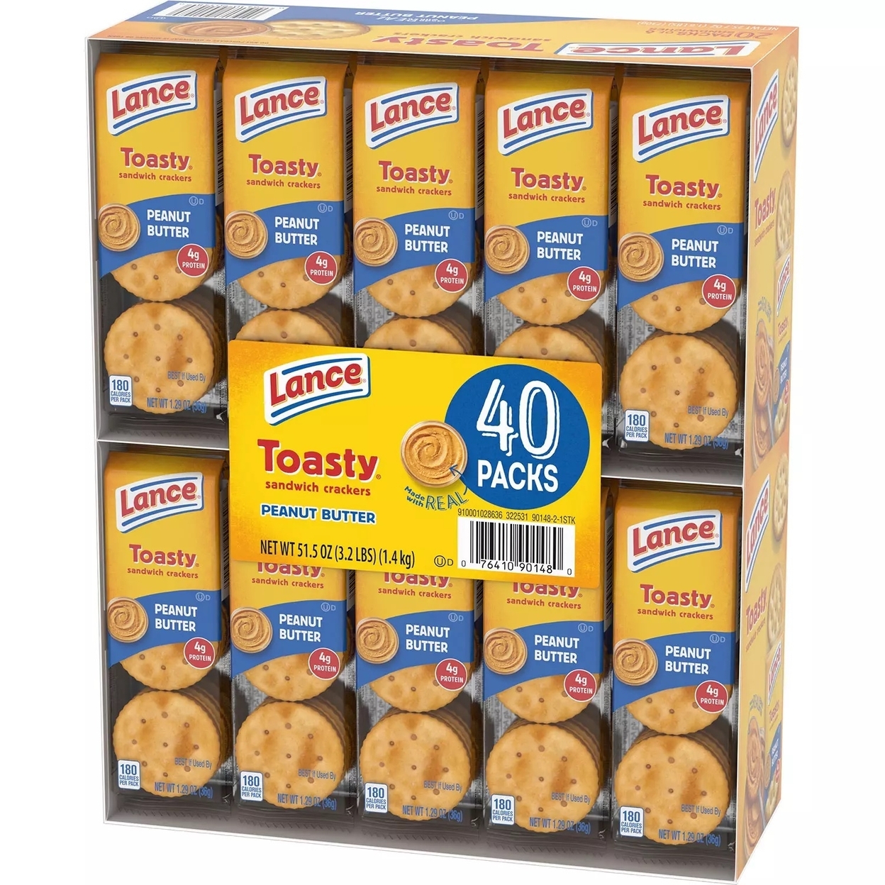Lance Toasty Peanut Butter Sandwich Crackers (40 Count)