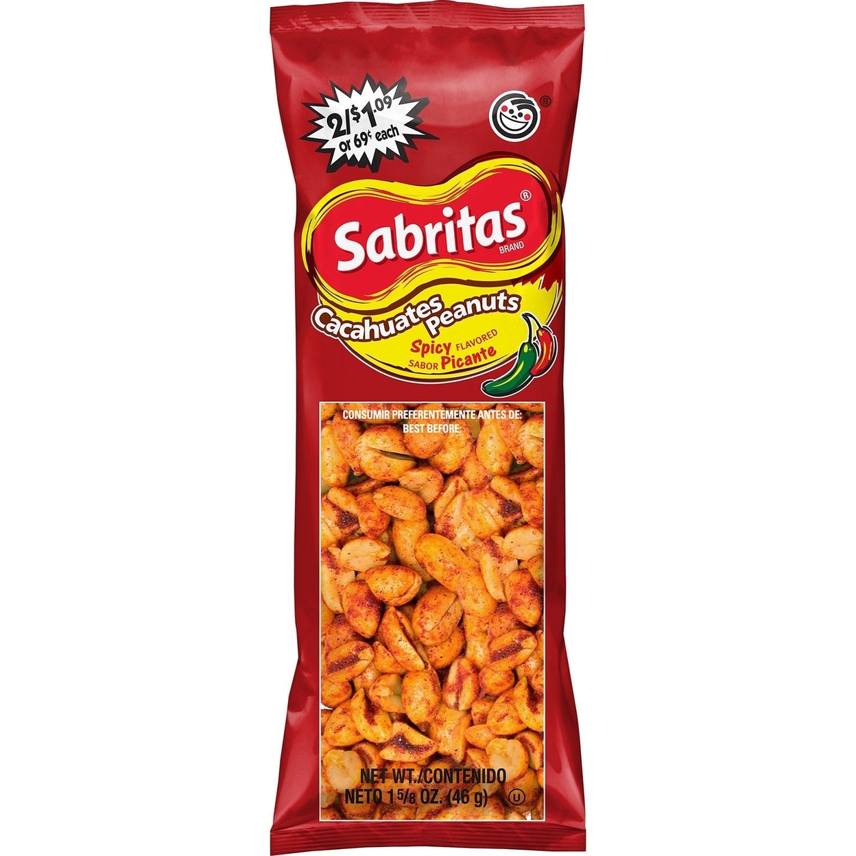 Frito Lay Sabritas Cacahuates Peanuts Mix - 30/1.625oz