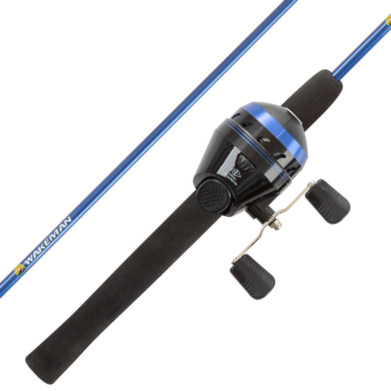 Beginner Blue Spincast Push Button Rod And Reel 5.5 Ft Fiberglass Fishing Pole