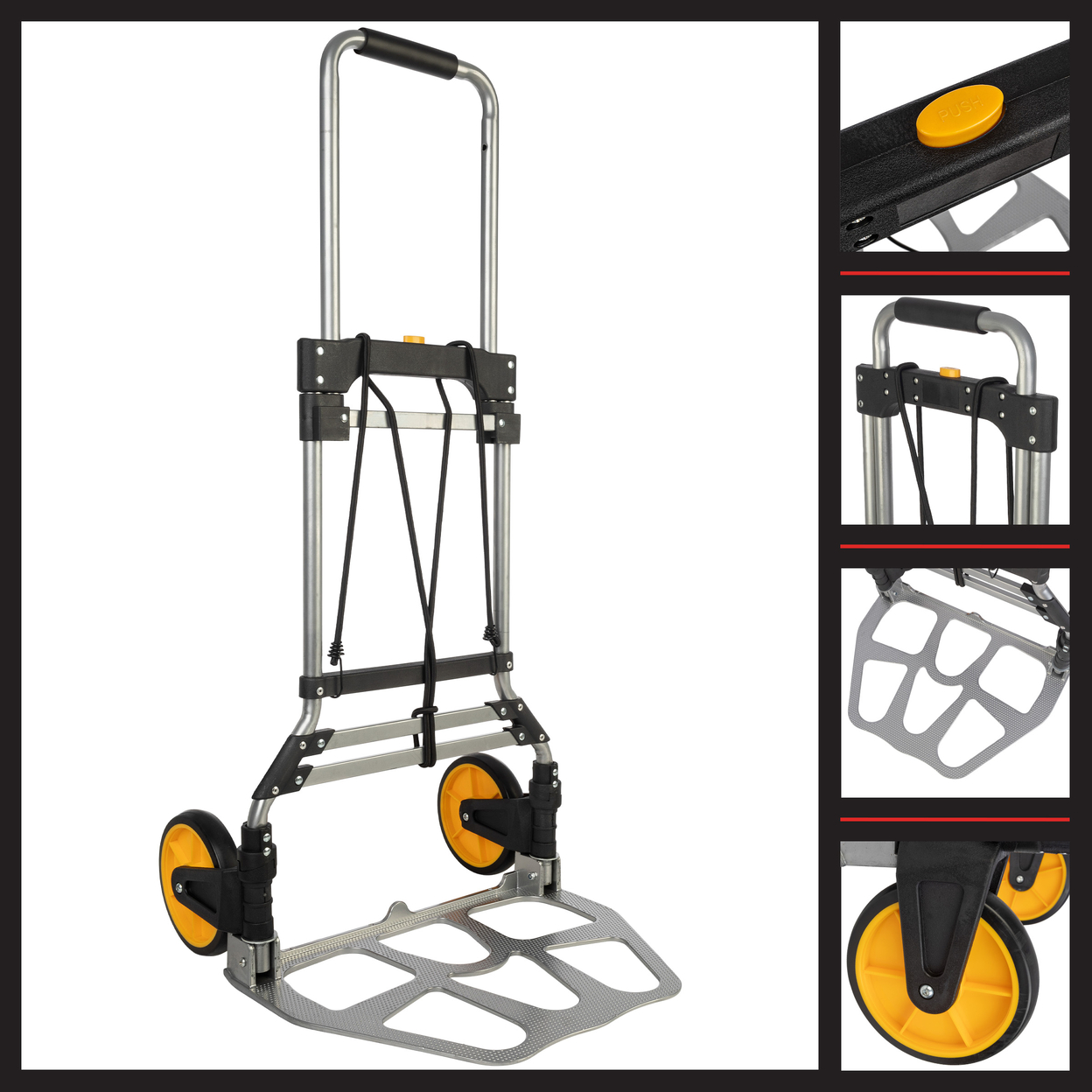 Dolly Cart Collapsible Handle Folding Hand Truck 330lb Capacity Foldable Cart