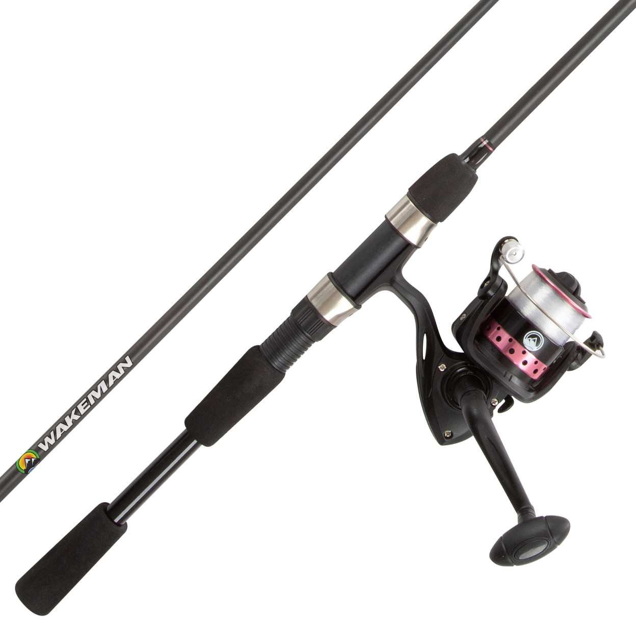 Fishing Rod & Reel Combo 6 Ft 6 In Fiberglass Pole Spinning Reel Pink
