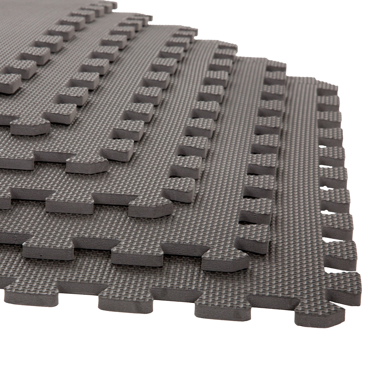 Garage Basement Foam Flooring - 6 Pc - 2' X 2' Tiles 24 Square Feet Gray 3/8