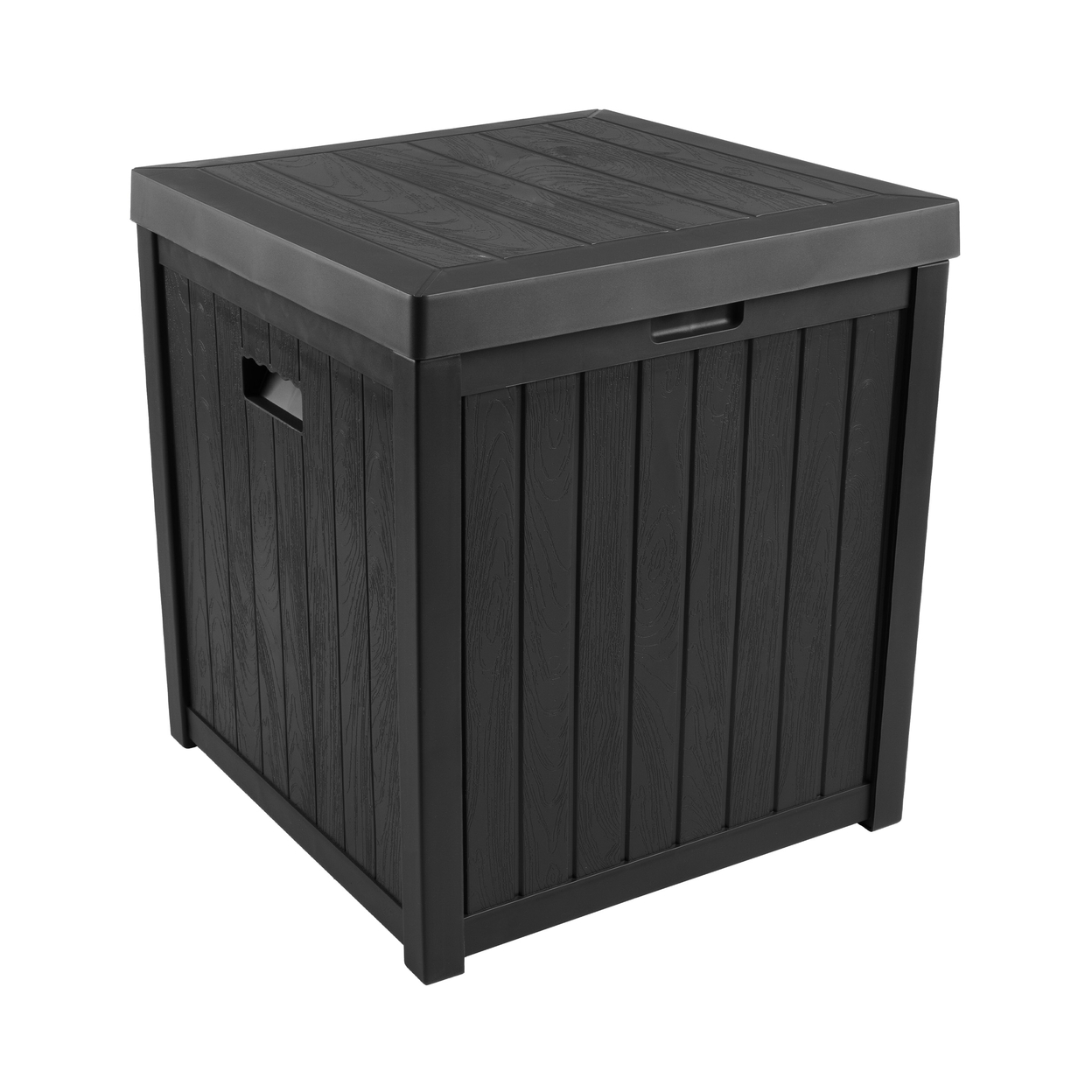 Outdoor Indoor 50 Gallon Storage Container Resin Deck Box 22 X 24 Inch - Black