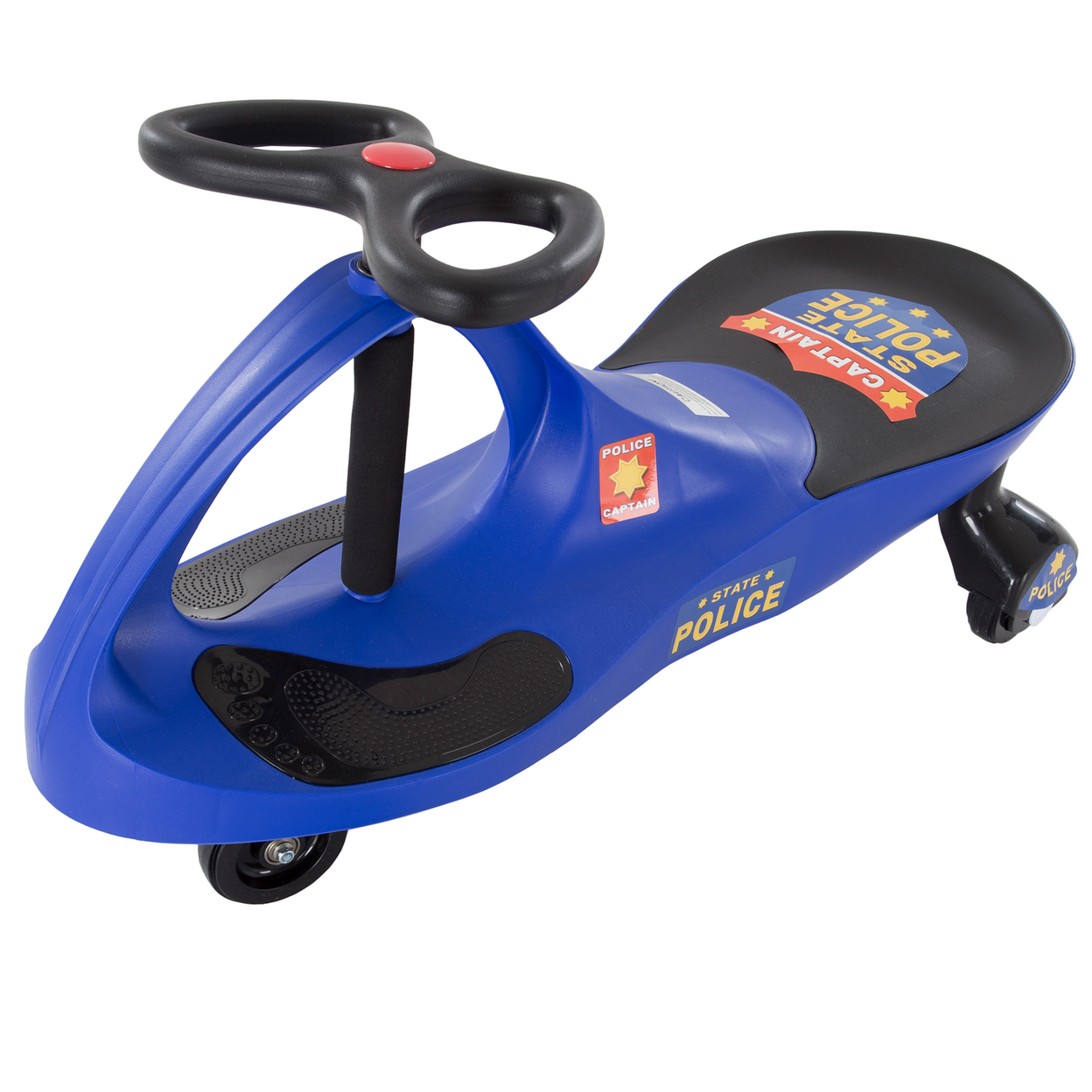 Police Wiggle Car Toy 3yrs And Up ZigZag Twist Wiggle Go No Batteries, Blue