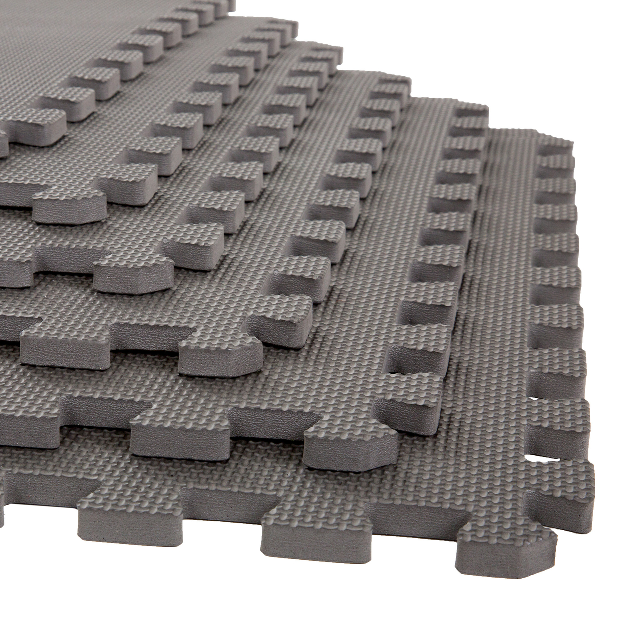 Stalwart Exercise Foam Flooring - 6 Pc - 2' X 2' Tiles 24 Square Feet Yoga Gray