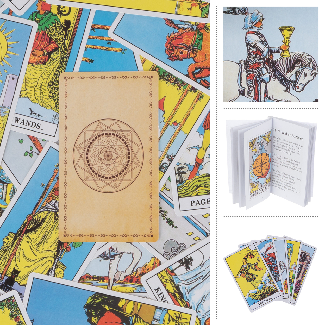 Tarot Cards With Guide Book Classic 78 Card Oracle Deck With Smooth Finish