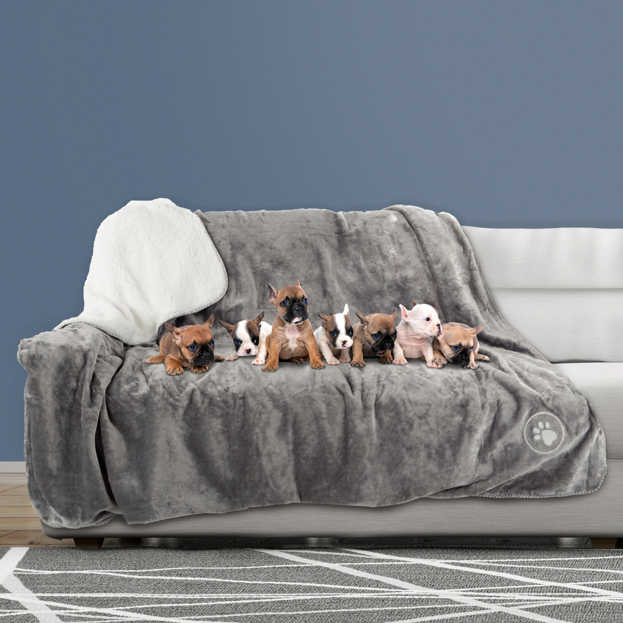 Waterproof Pet Blanket XL Throw Protects Couch Car Bed 70 X 60 Gray