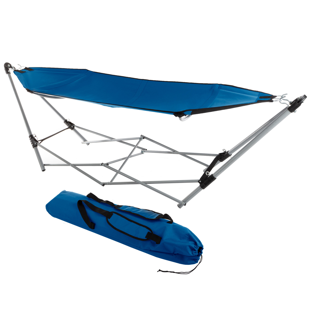 Hammock With Stand Portable Hammock Fits Into Carry Bag For Easy Travel, Blue