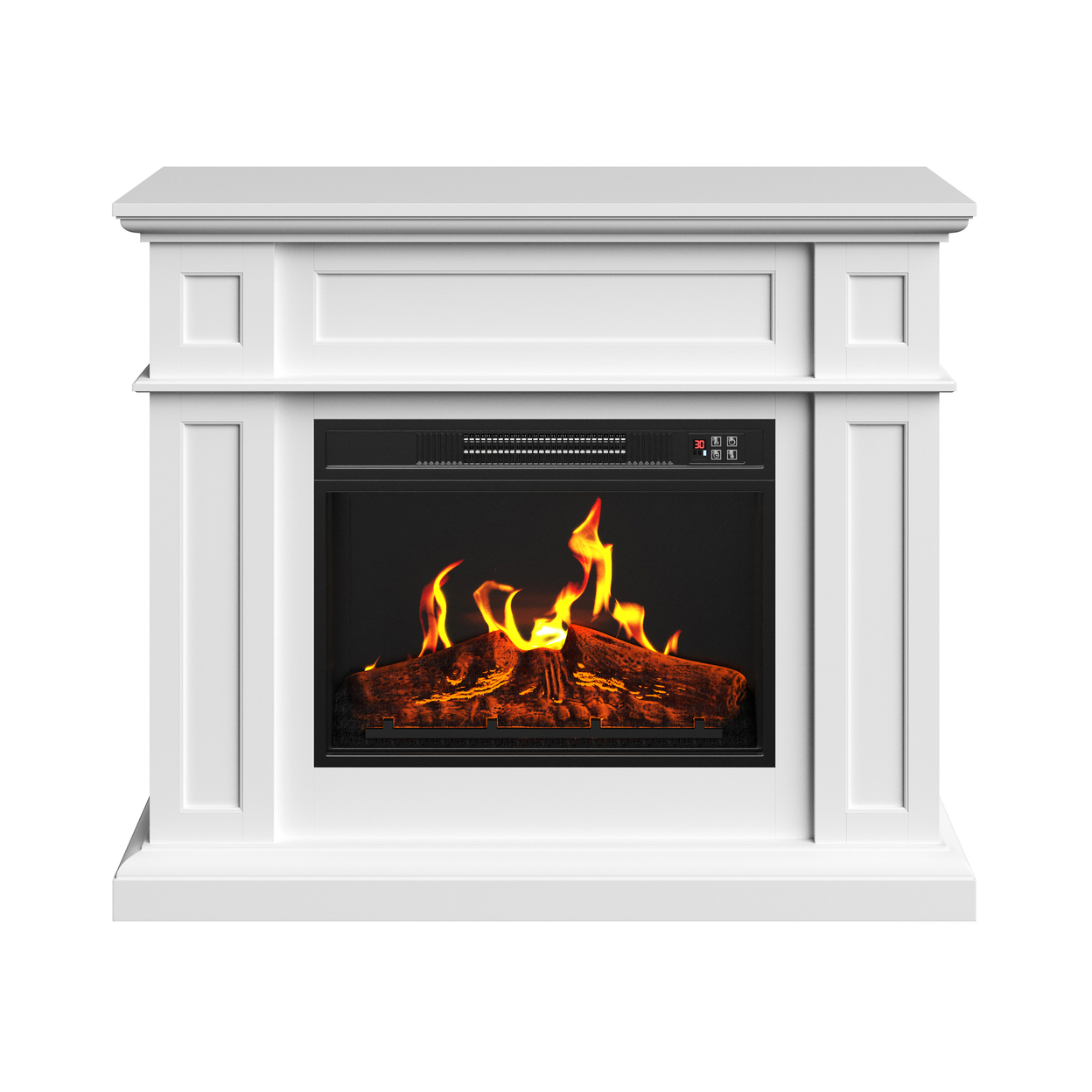 Electric Fireplace With Mantel, Freestanding Heater Living Room Decor