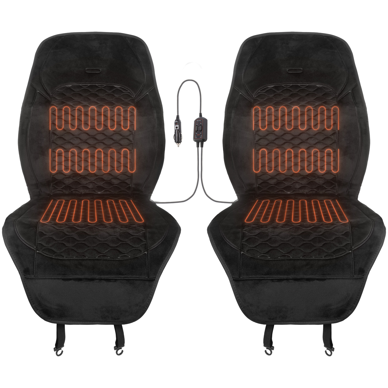 Heated Seat Covers For Cars 2Pack Universal 12V Heating Pads For Car Seats