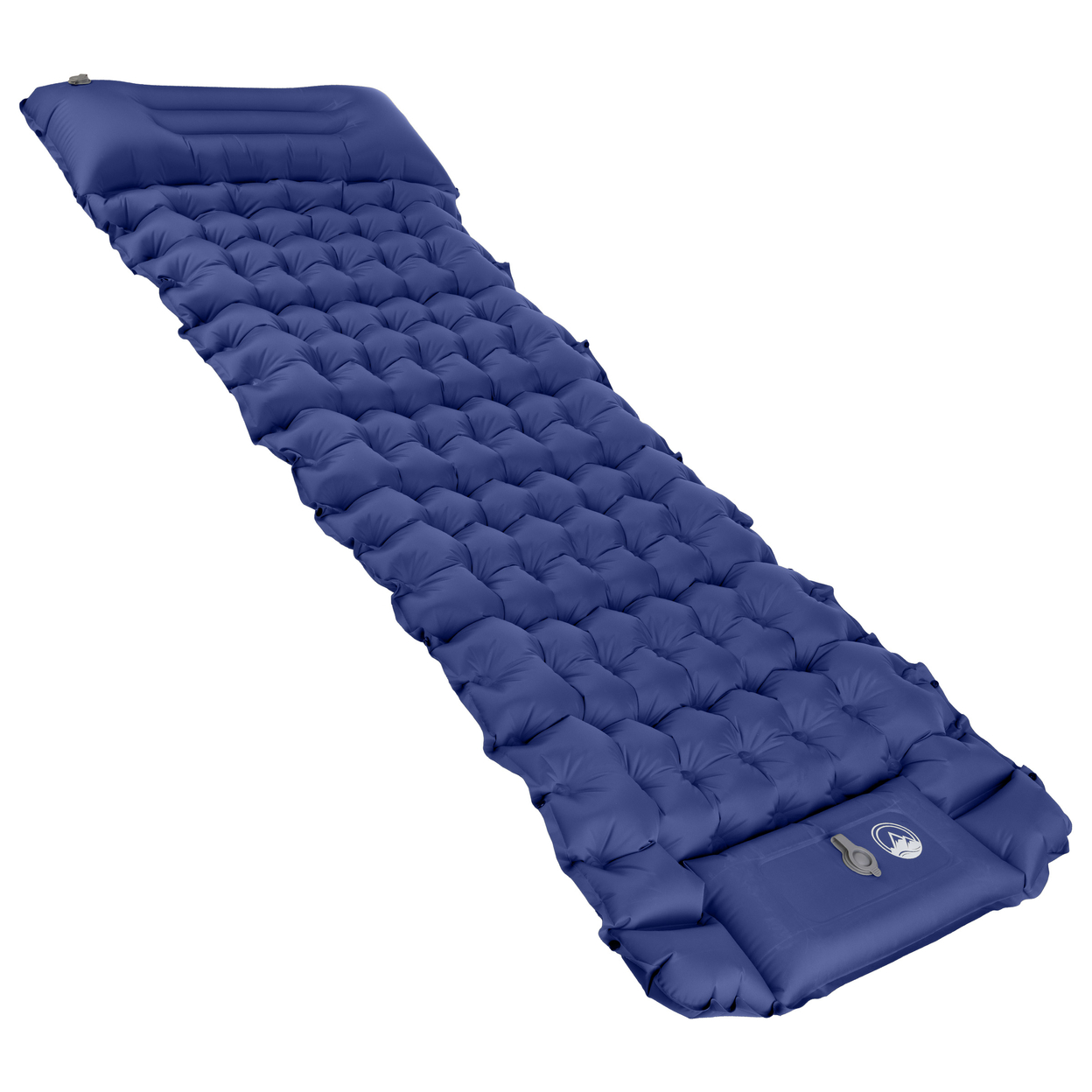 Inflatable Sleeping Pad Built-in Foot Pump Waterproof Mattress 77 X 27 Inch - Blue