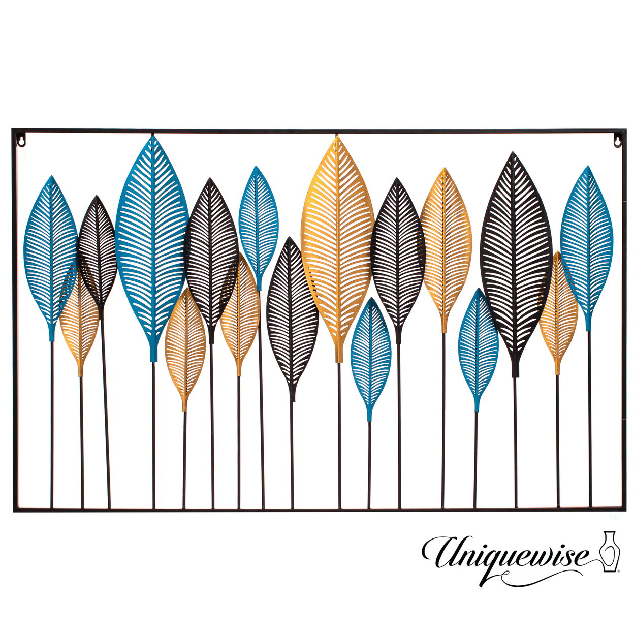 Exquisite Multicolor Leaf Artistry Metal Wall DÃ©cor For Entryway, Dining Room, Kitchen, Office, Bedroom And Hallway