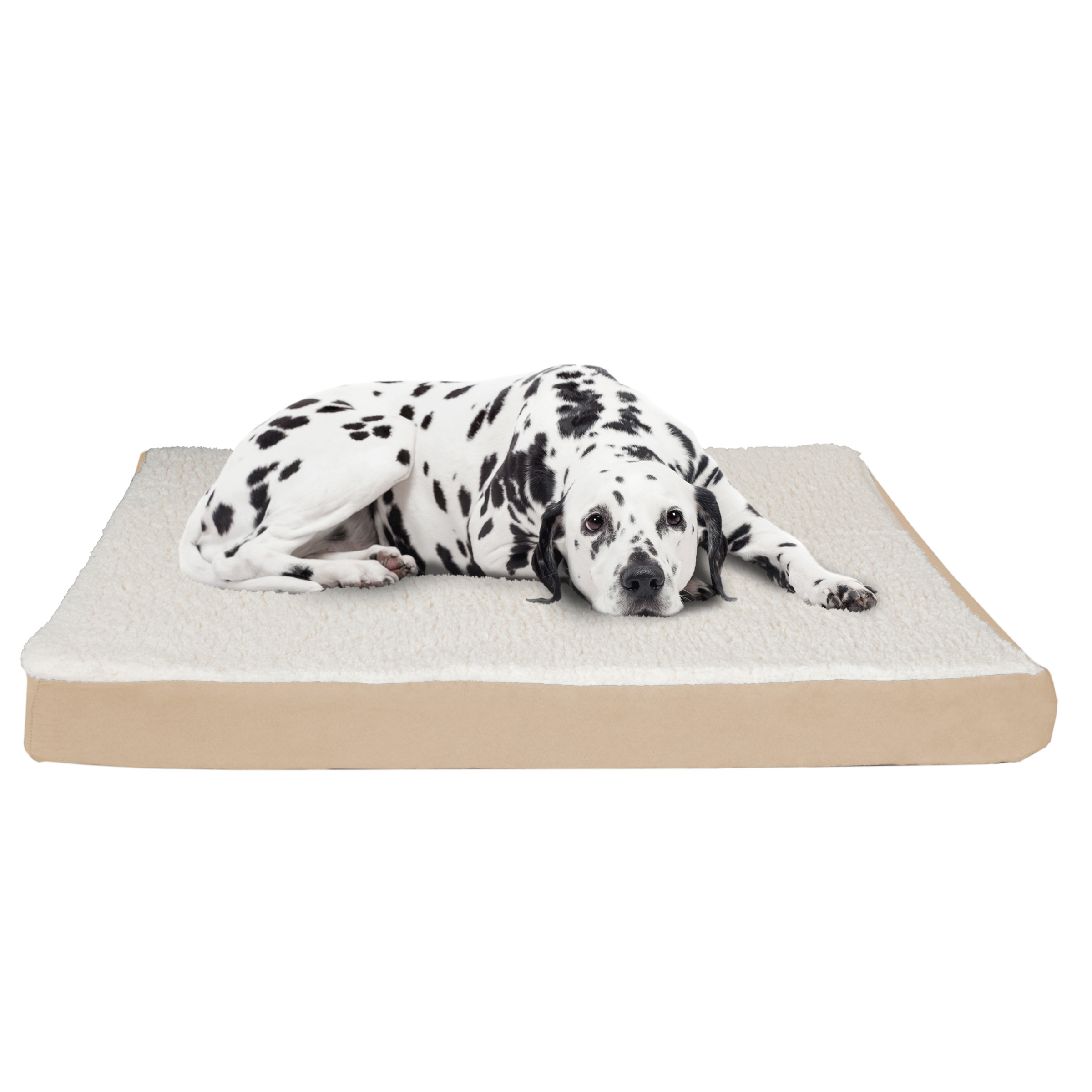 Orthopedic Dog Bed Memory Foam Cozy Sherpa 44 X 35 X 4 Washable Cover XL - Brown