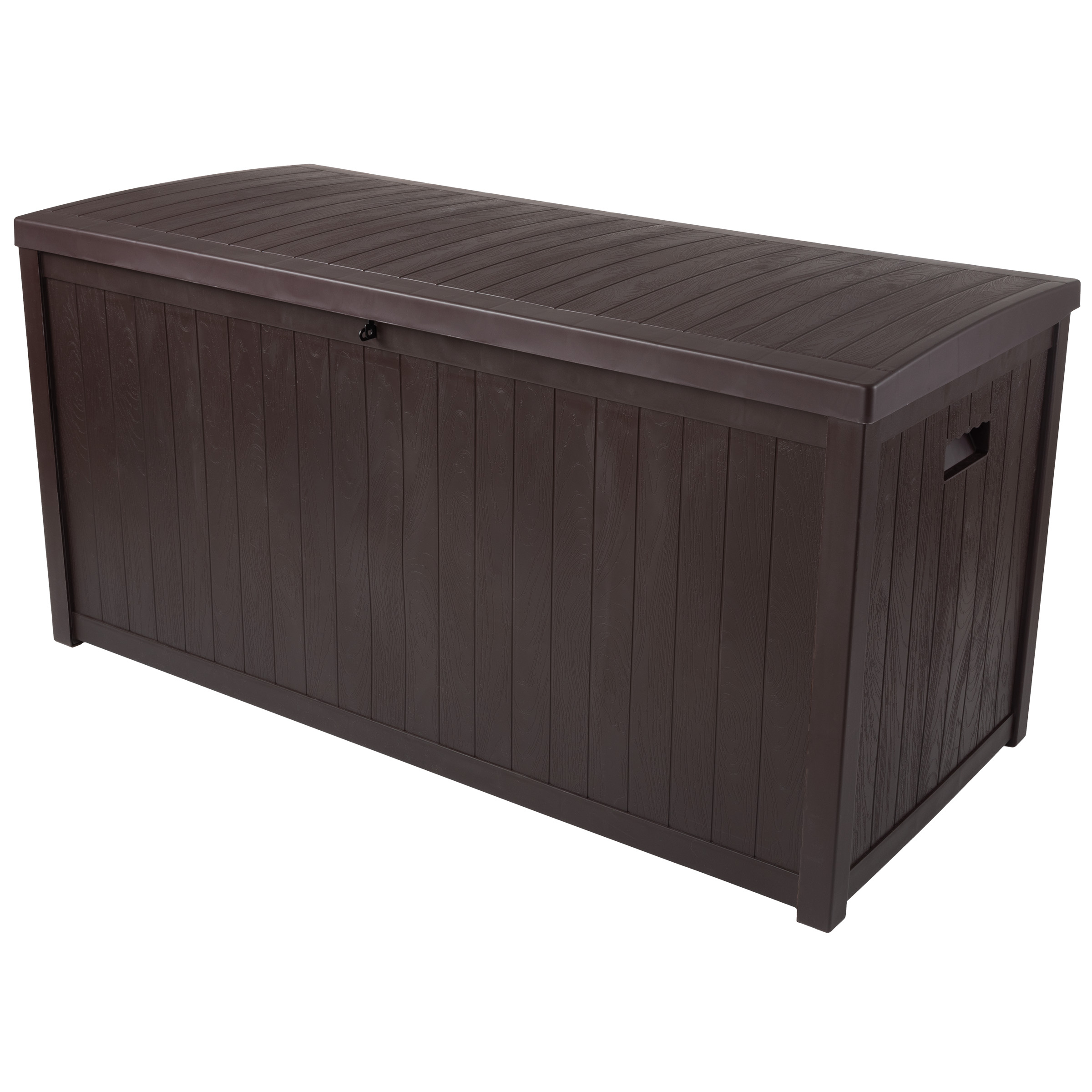 Outdoor Indoor 113 Gallon Storage Container Resin Deck Box 22 X 51.5 Inch - Brown