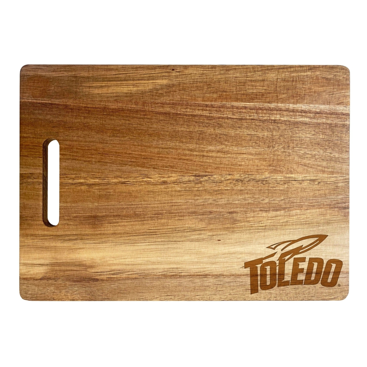Toledo Rockets Engraved Wooden Cutting Board 10 X 14 Acacia Wood - Small Engraving