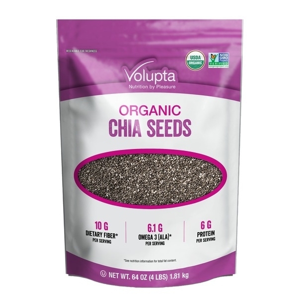 Volupta Organic Chia Seeds, 64 Ounce