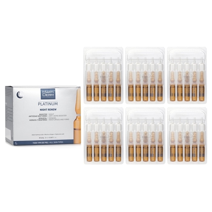 Martiderm Platinum Night Renew Ampoules (For All Skin) 30 Ampoules X2m