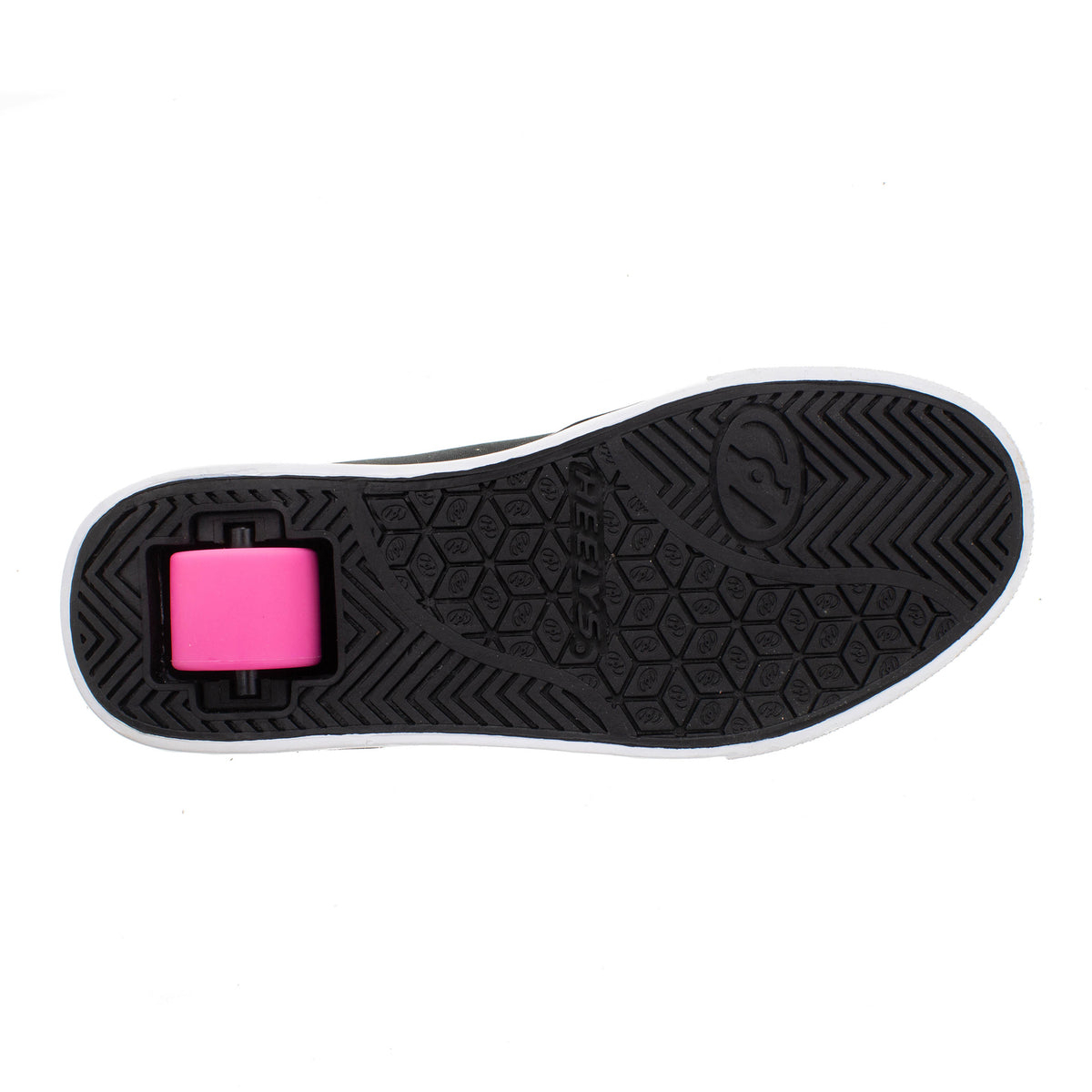 HEELYS Unisex Kids' Pro 20 Wheeled Shoe Black/White/Pink - HE100760H BLACK/WHITE/PINK - BLACK/WHITE/PINK, 7