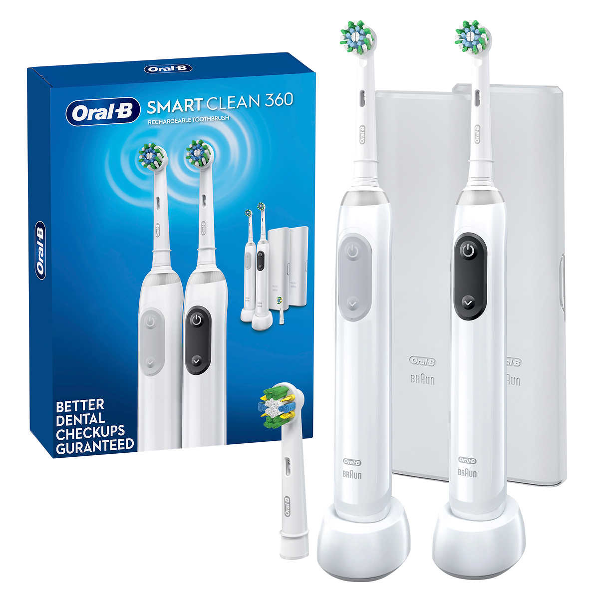 Oral-B Smart Clean 360 Rechargeable Electric Toothbrush, 2 Pack