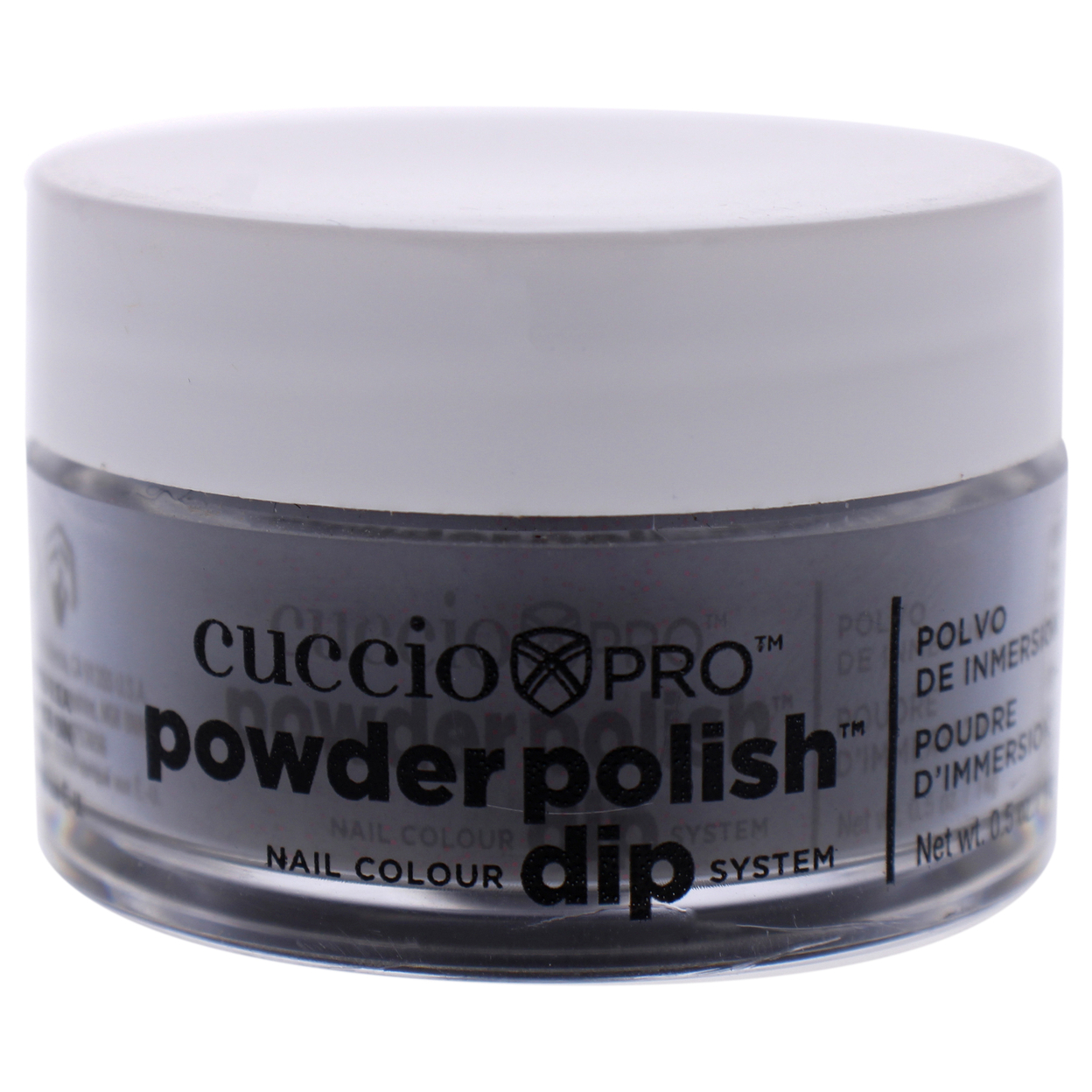 Cuccio Colour Pro Powder Polish Nail Colour Dip System - Black With Red Glitter Nail Powder 0.5 Oz