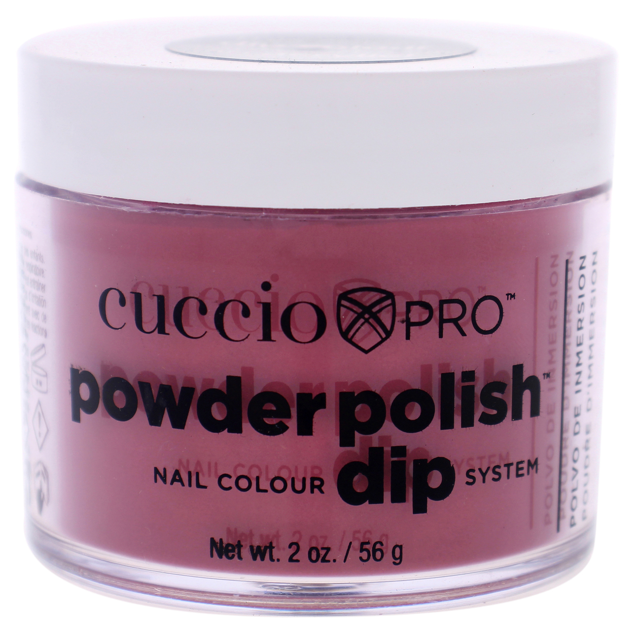 Cuccio Colour Pro Powder Polish Nail Colour Dip System - Deep Rose Nail Powder 1.6 Oz