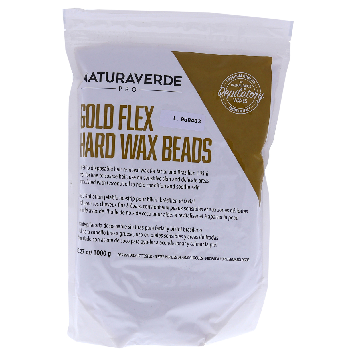 Natura Verde Pro Gold Hard Flex Wax Beads 35.27 Oz 35.27 Oz