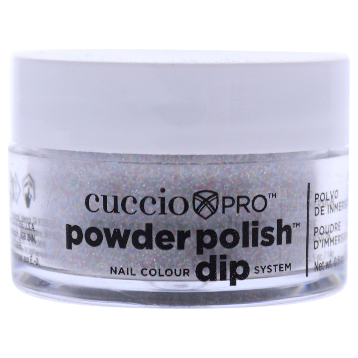 Cuccio Colour Pro Powder Polish Nail Colour Dip System - Multi Color Glitter Nail Powder 0.5 Oz