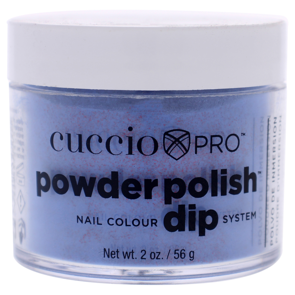 Cuccio Colour Pro Powder Polish Nail Colour Dip System - Purple With Red Glitter Nail Powder 1.6 Oz