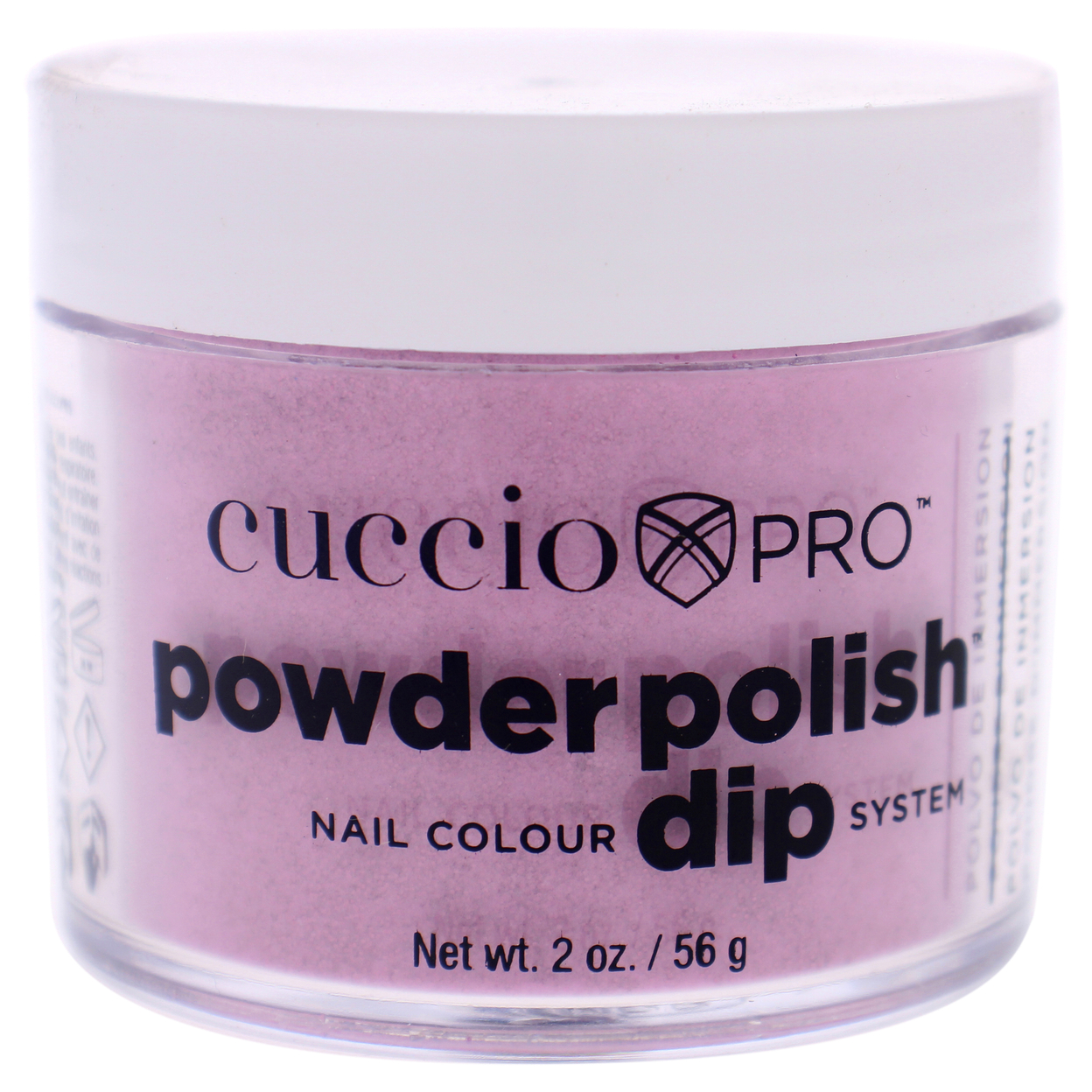 Cuccio Pro Pro Powder Polish Nail Colour Dip System - Deep Pink With Pink Glitter Nail Powder 1.6 Oz