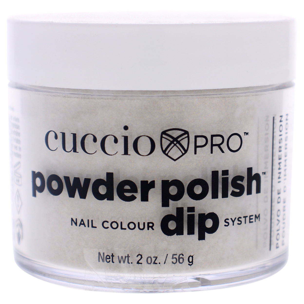 Cuccio Colour Pro Powder Polish Nail Colour Dip System - Gold With Rimbow Mica Nail Powder 1.6 Oz