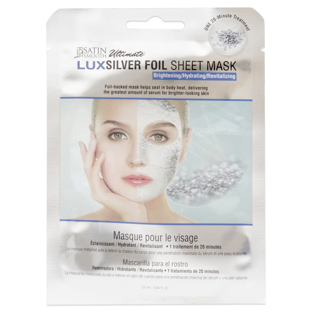Satin Smooth Ultimate LuxSilver Foil Sheet Mask 1 Pc