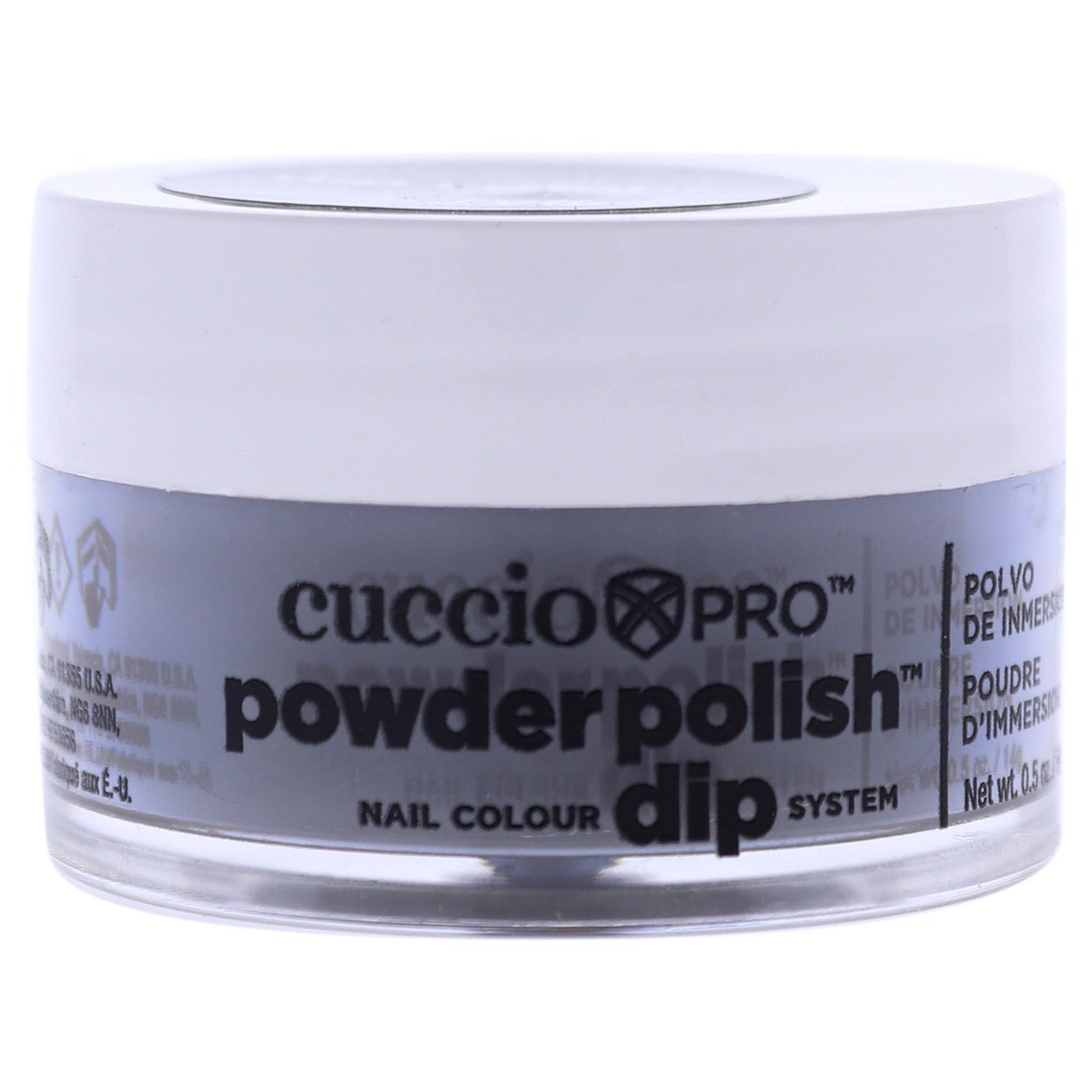 Cuccio Colour Pro Powder Polish Nail Colour Dip System - Noir Black Nail Powder 0.5 Oz