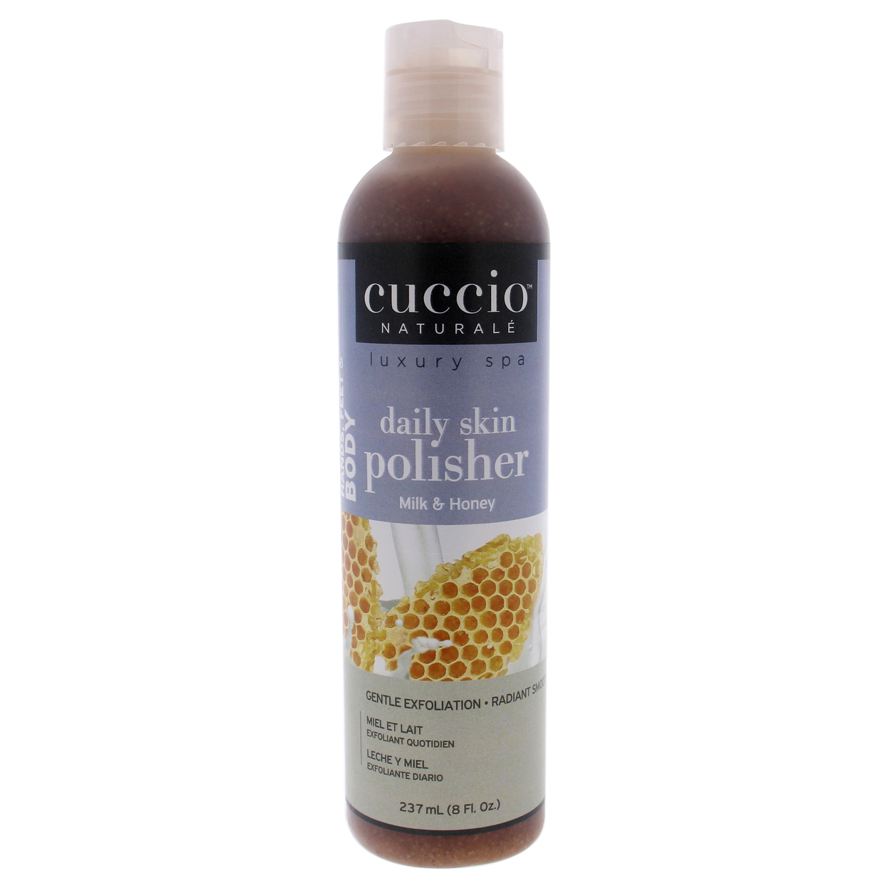 Cuccio Naturale Luxury Spa Daily Skin Polisher - Milk And Honey Scrub 8 Oz