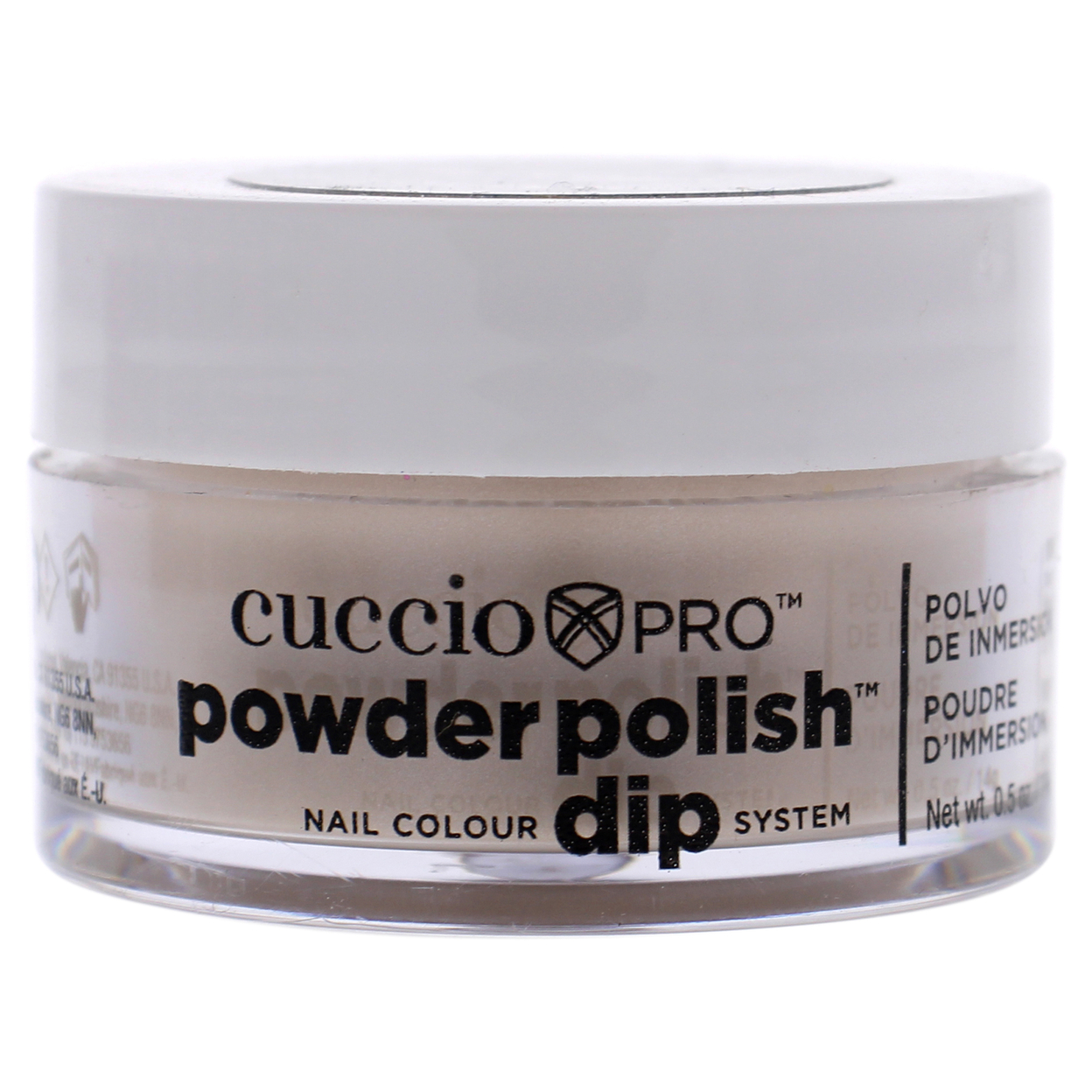 Cuccio Colour Pro Powder Polish Nail Colour Dip System - Iridescent Cream Nail Powder 0.5 Oz