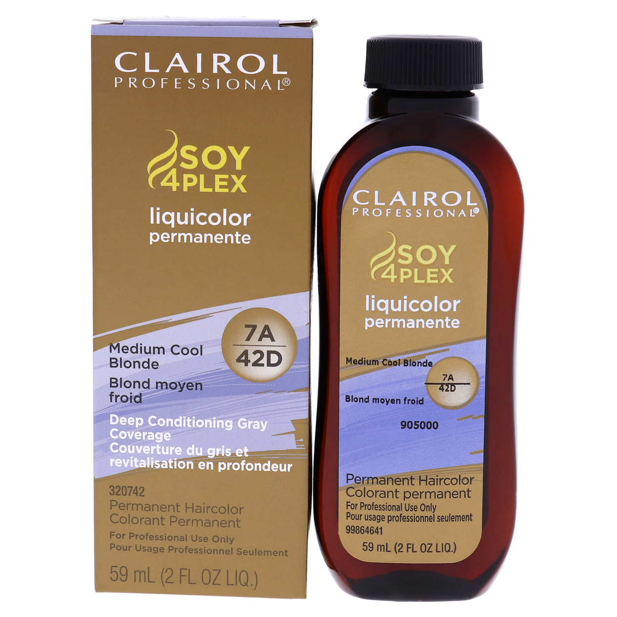 Clairol Professional Liquicolor Permanent Hair Color - 42D Medium Cool Blonde Hair Color 2 Oz
