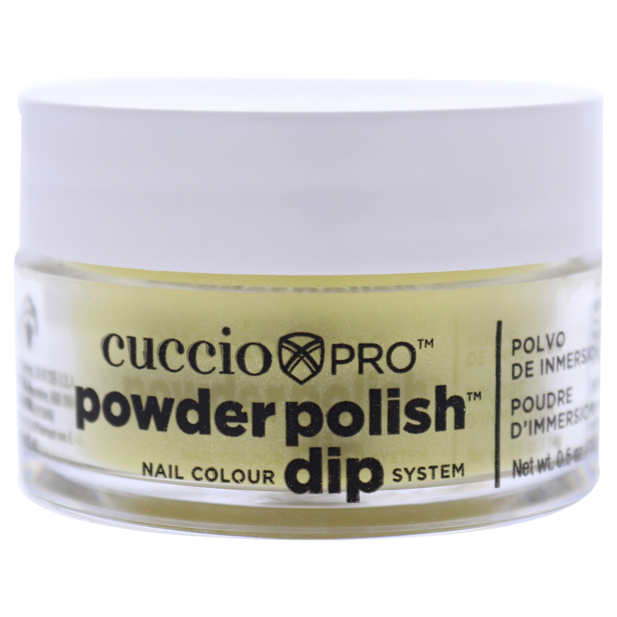 Cuccio Colour Pro Powder Polish Nail Colour Dip System - Sunshine Yellow With Mica Nail Powder 0.5 Oz