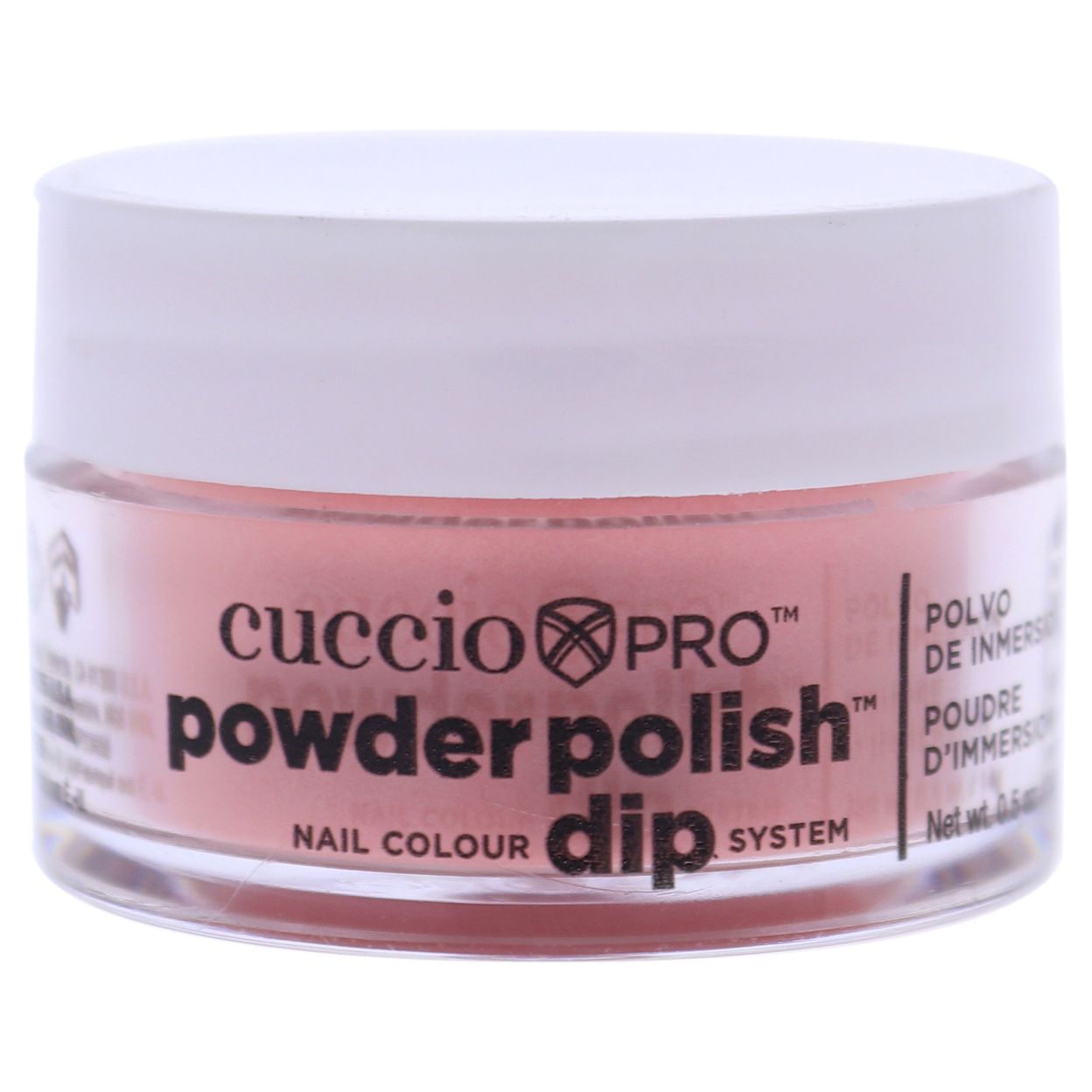 Cuccio Colour Pro Powder Polish Nail Colour Dip System - Pastel Peach Nail Powder 0.5 Oz
