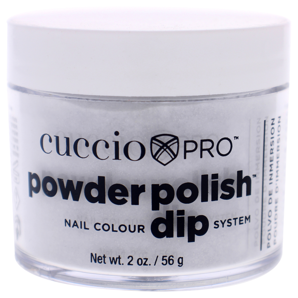 Cuccio Colour Pro Powder Polish Nail Colour Dip System - Platinum Silver Glitter Nail Powder 1.6 Oz