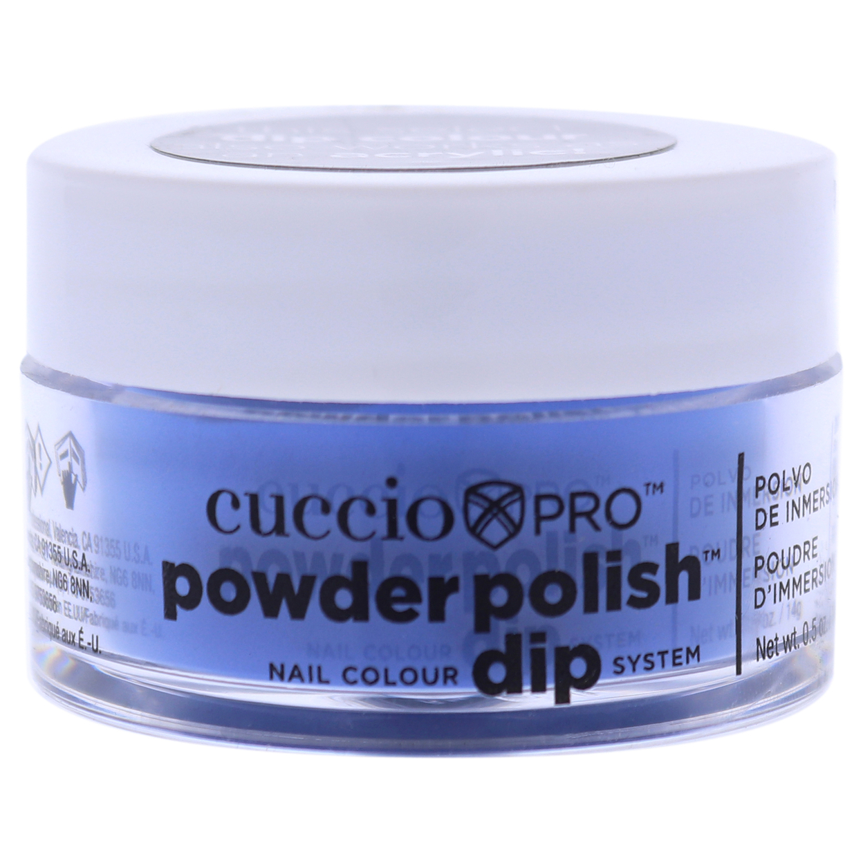 Cuccio Colour Pro Powder Polish Nail Colour Dip System - Ink Blue Nail Powder 0.5 Oz