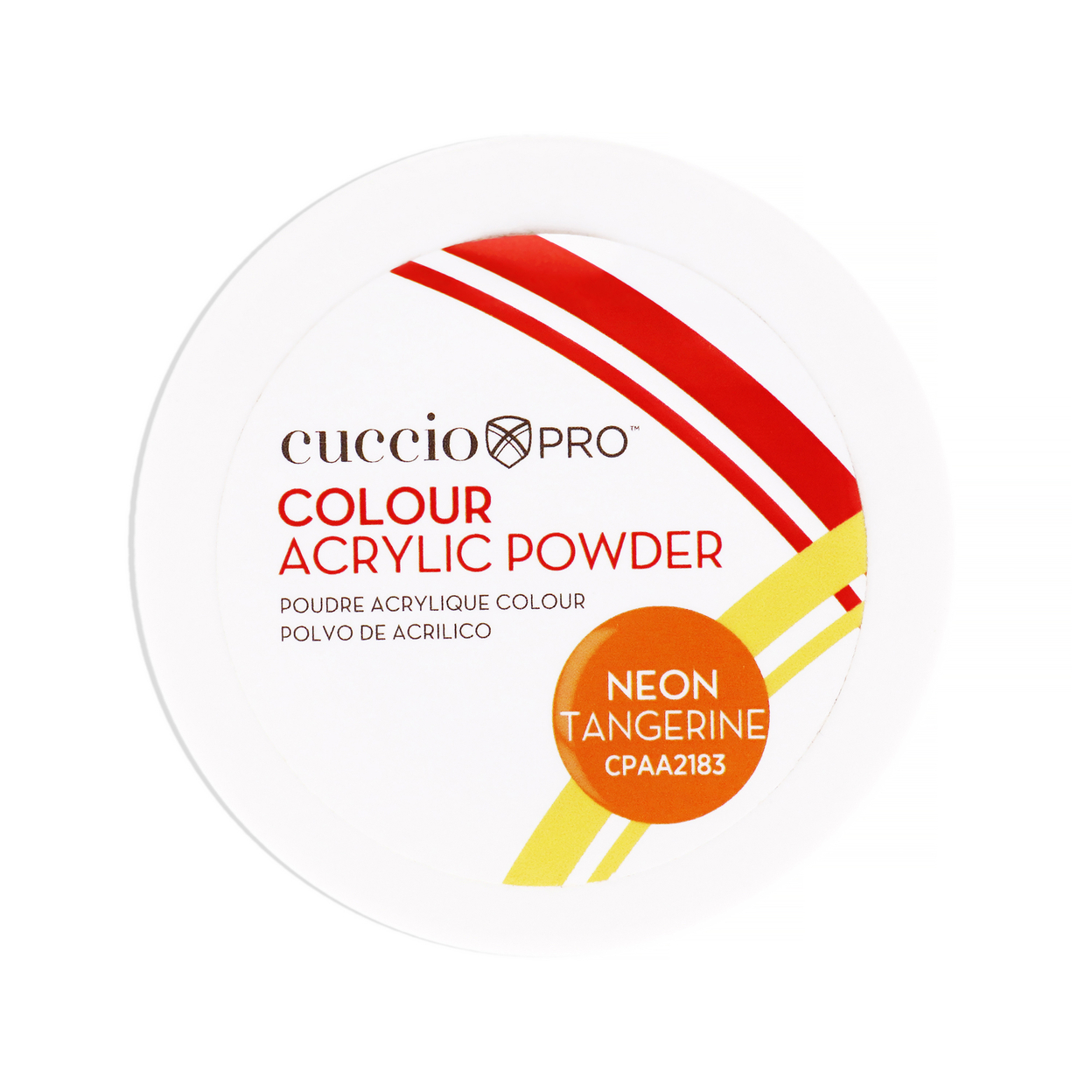 Cuccio PRO Colour Acrylic Powder - Neon Tangerine 1.6 Oz