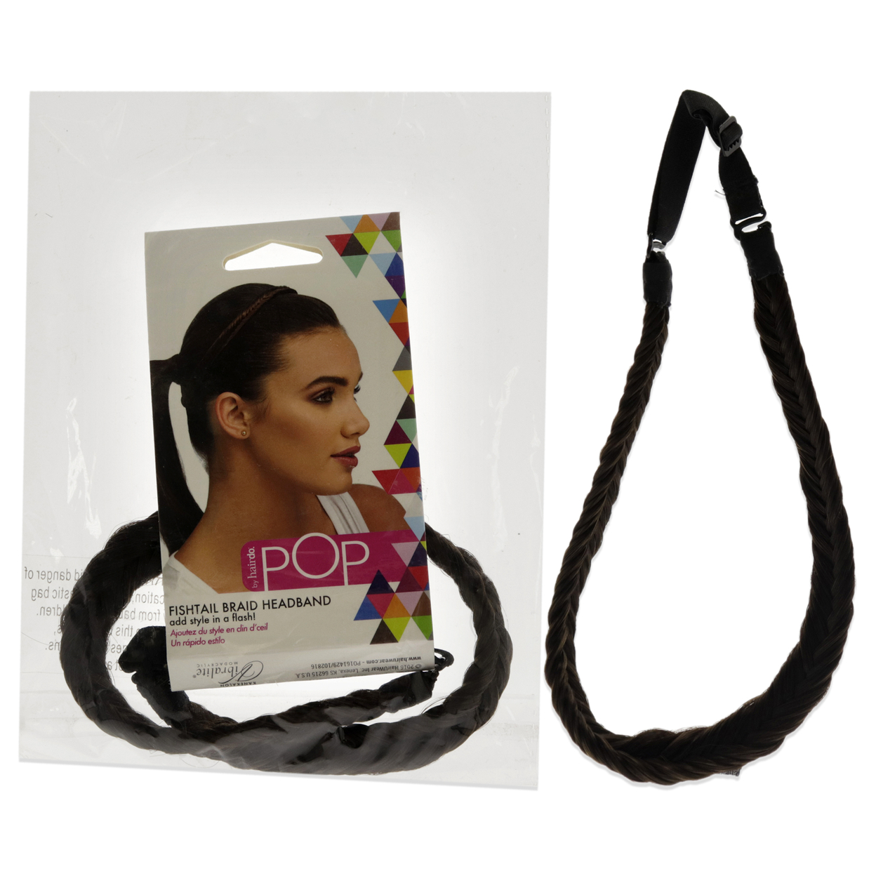Hairdo Pop Fishtail Braid Headband - R6 Dark Chocolate Hair Band 1 Pc