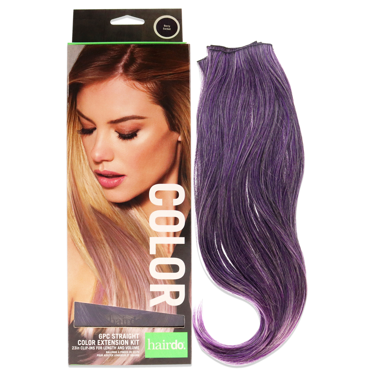 Hairdo Straight Color Extension Kit - Berry Sorbet Hair Extension 6 X 23 Inch